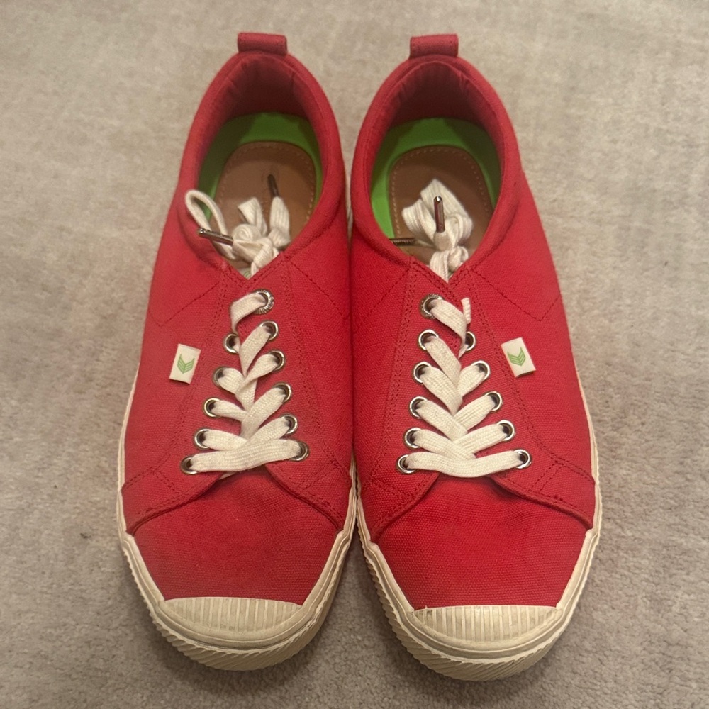 Cariuma Red Canvas Athletic Shoes size 10